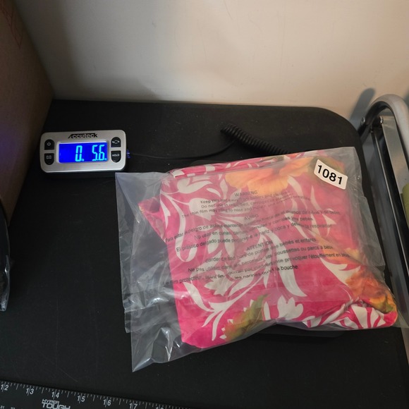 Uncivilized Pink Orange Floral Strapless Mini Dress Hawaiian Beach Cover Up L - Picture 9 of 9